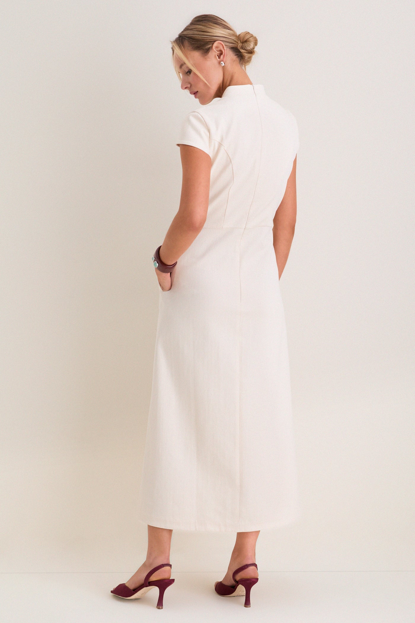 Ecru Summer Denim Amoako Dress