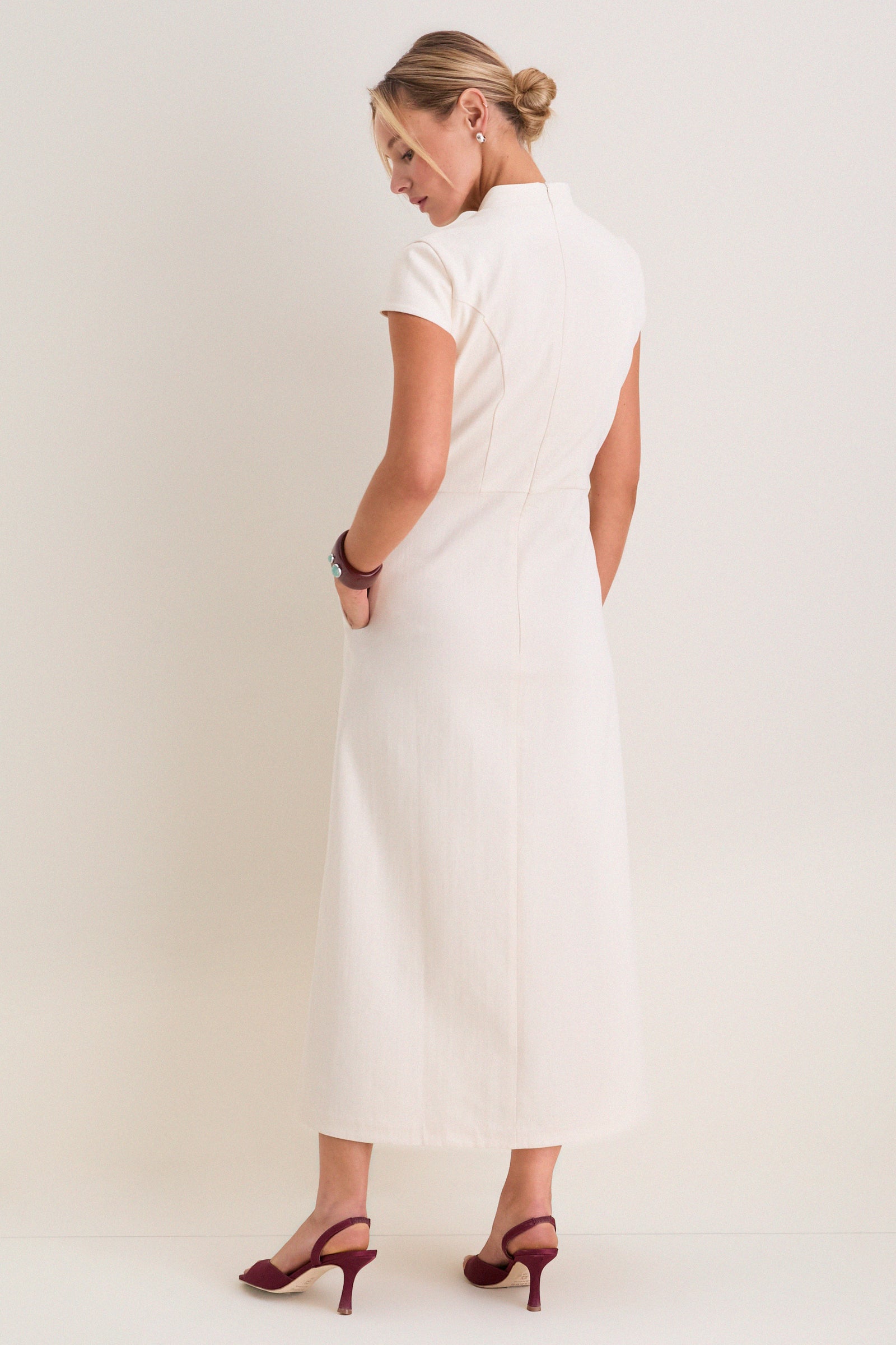 Ecru Summer Denim Amoako Dress