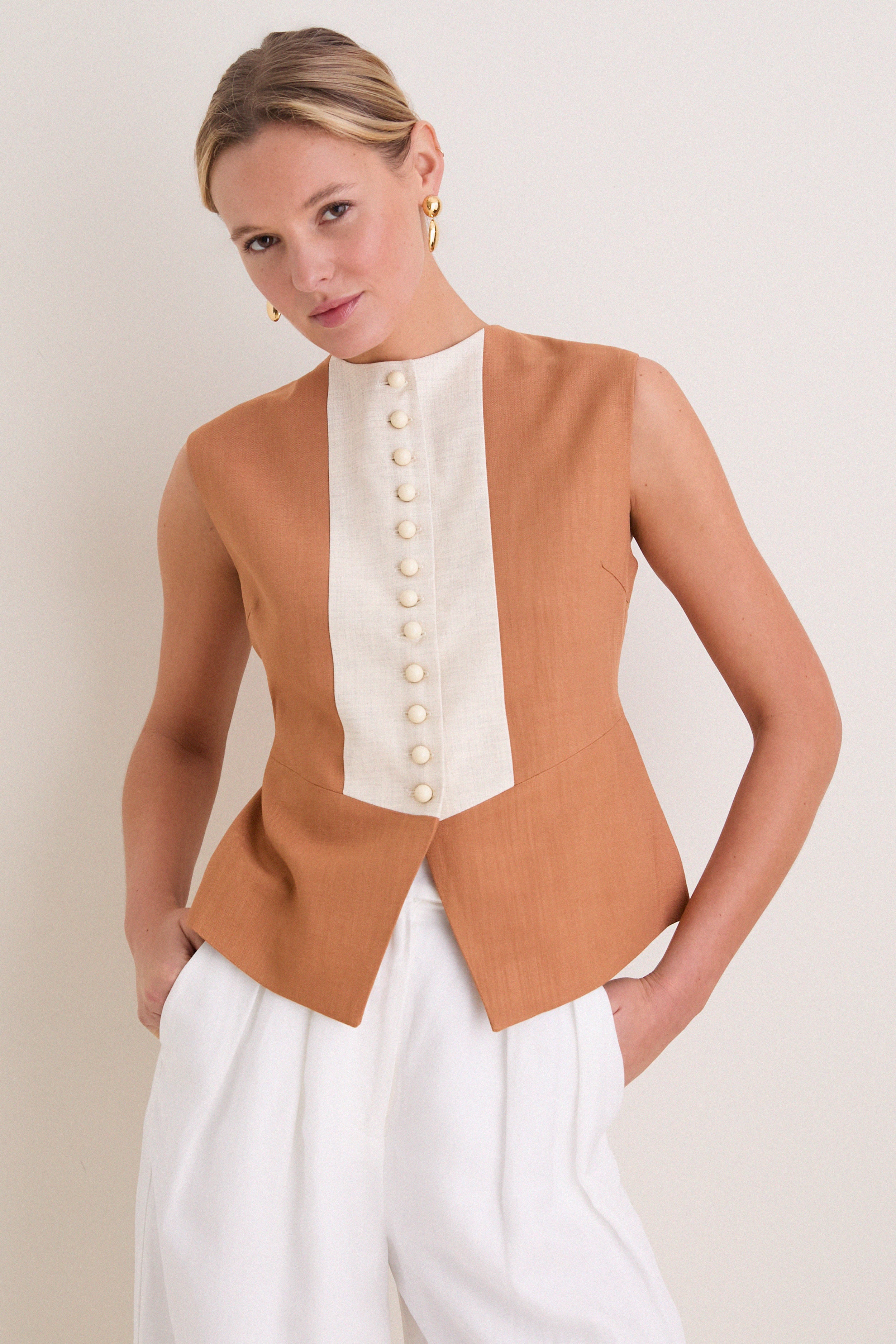 Camel Norma Soft Vest | DESTREE