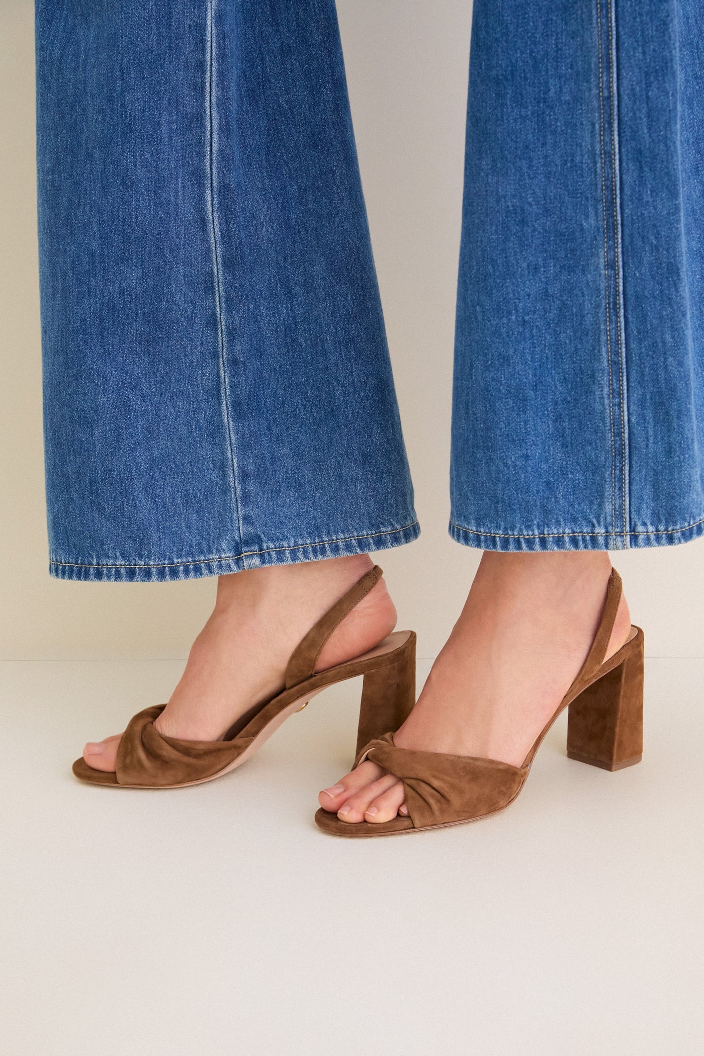 Chestnut Suede Tullia Block Heels