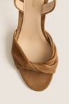 Chestnut Suede Tullia Block Heels