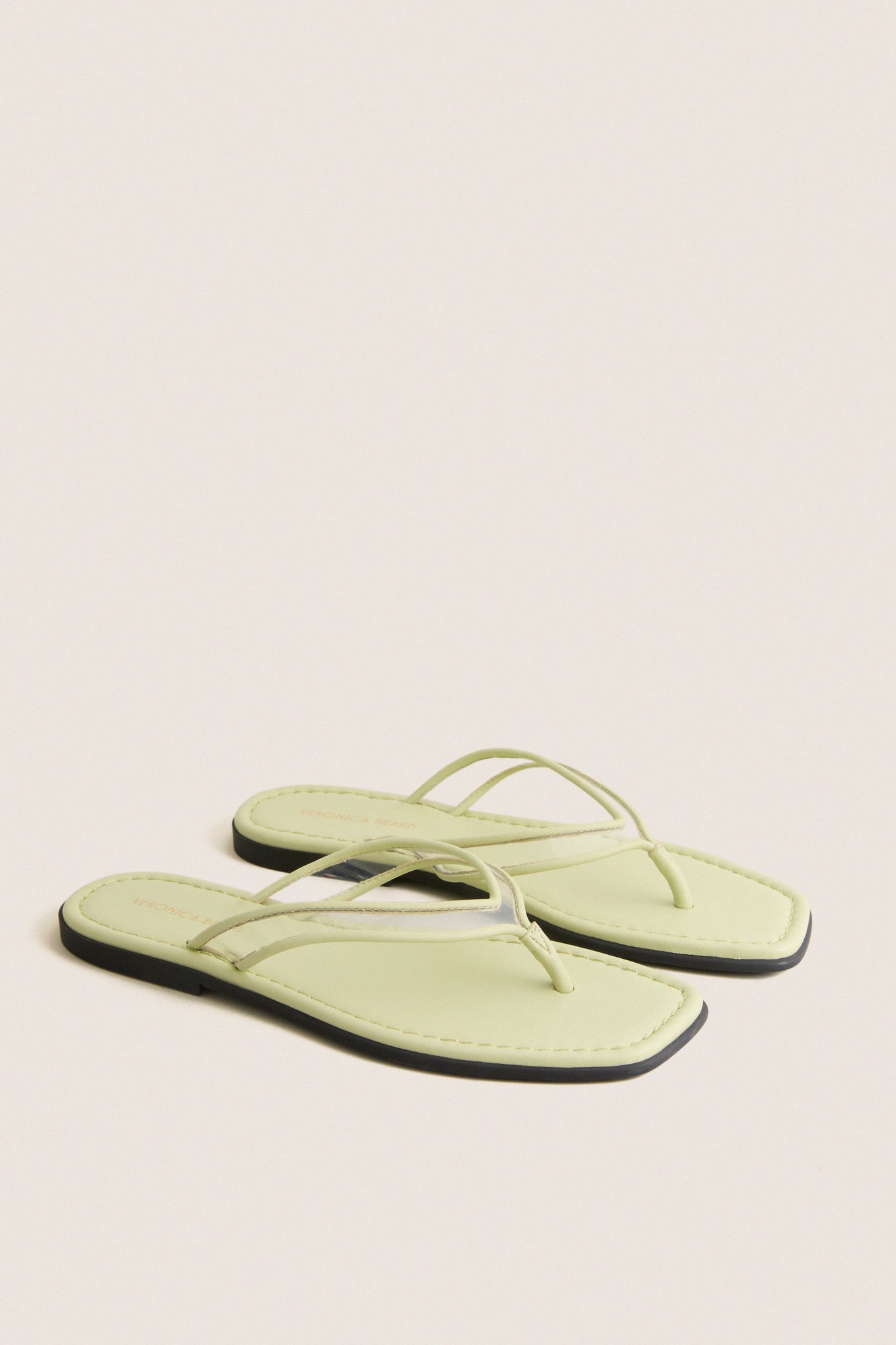 Pistachio Green Clea Piping Sandals