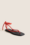 Flame Red Carmina Cord Sandals