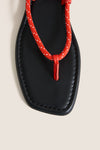Flame Red Carmina Cord Sandals