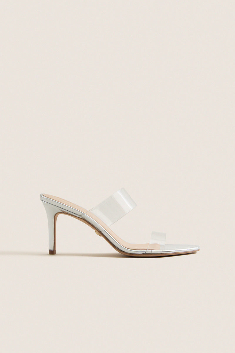 Silver Asha 75 Heels