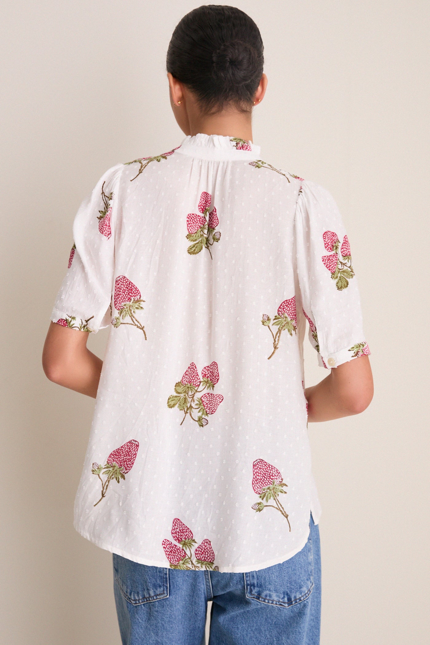 Off White Winnie Strawberry Dot Shirt