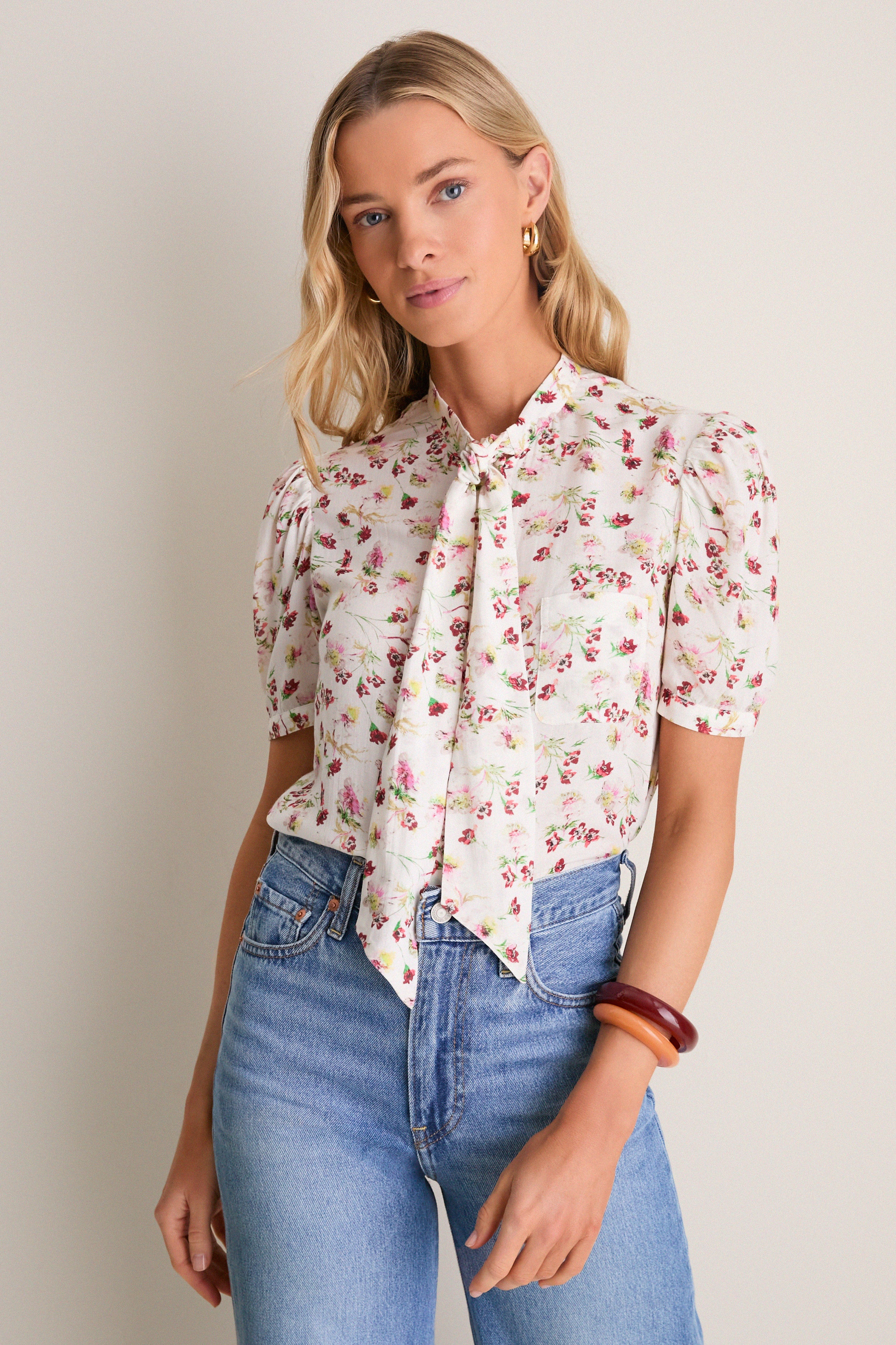 White Chance Wild Garden Shirt | Alix of Bohemia