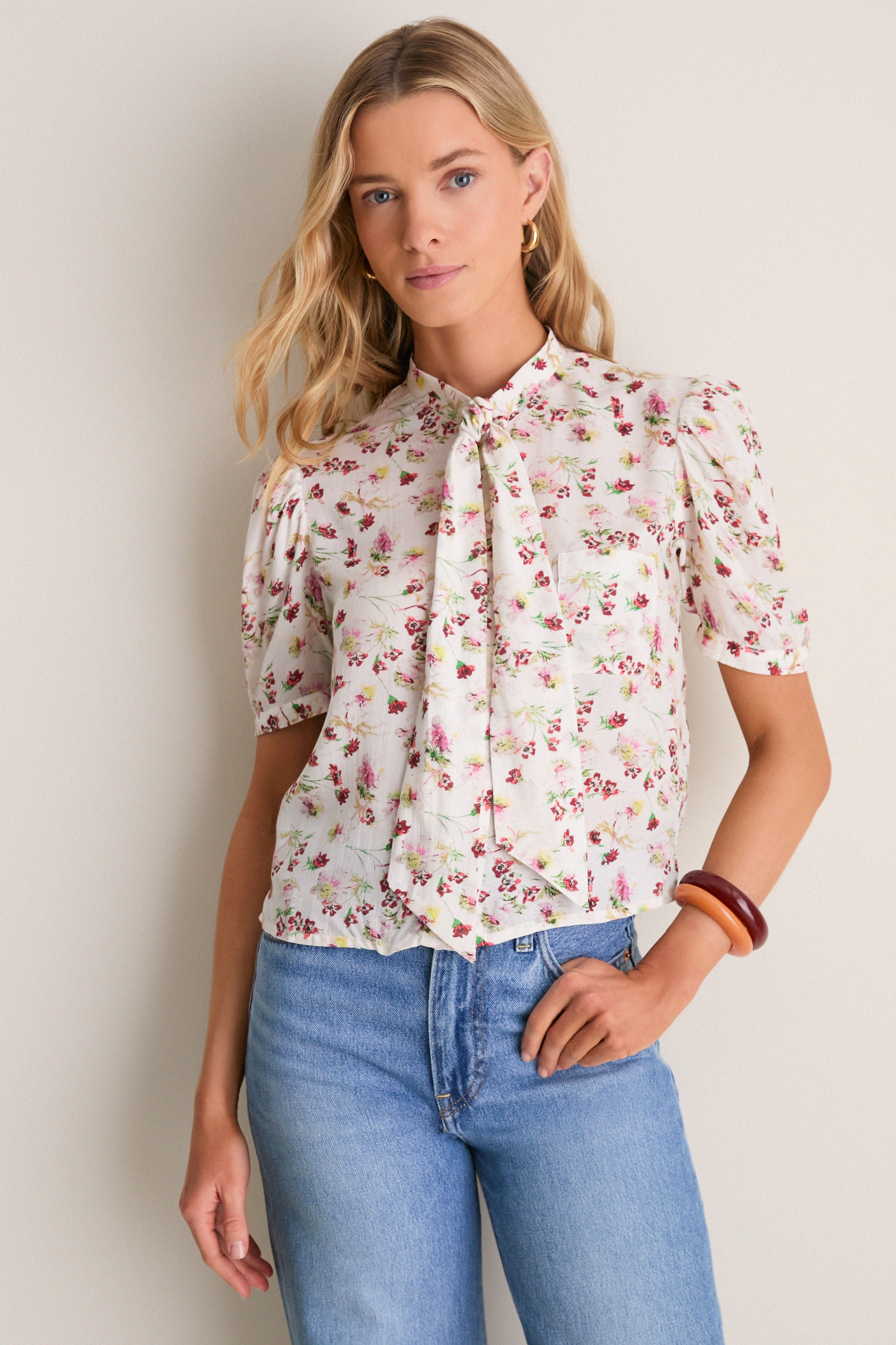 White Chance Wild Garden Shirt | Alix of Bohemia