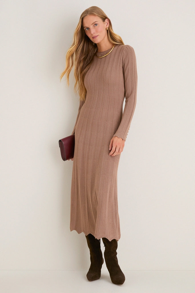 market & spruce meg knit dress Mocha Solange Tuckernuck Mocha / XXXL Elegant strapless maxi dress Size:W36/32