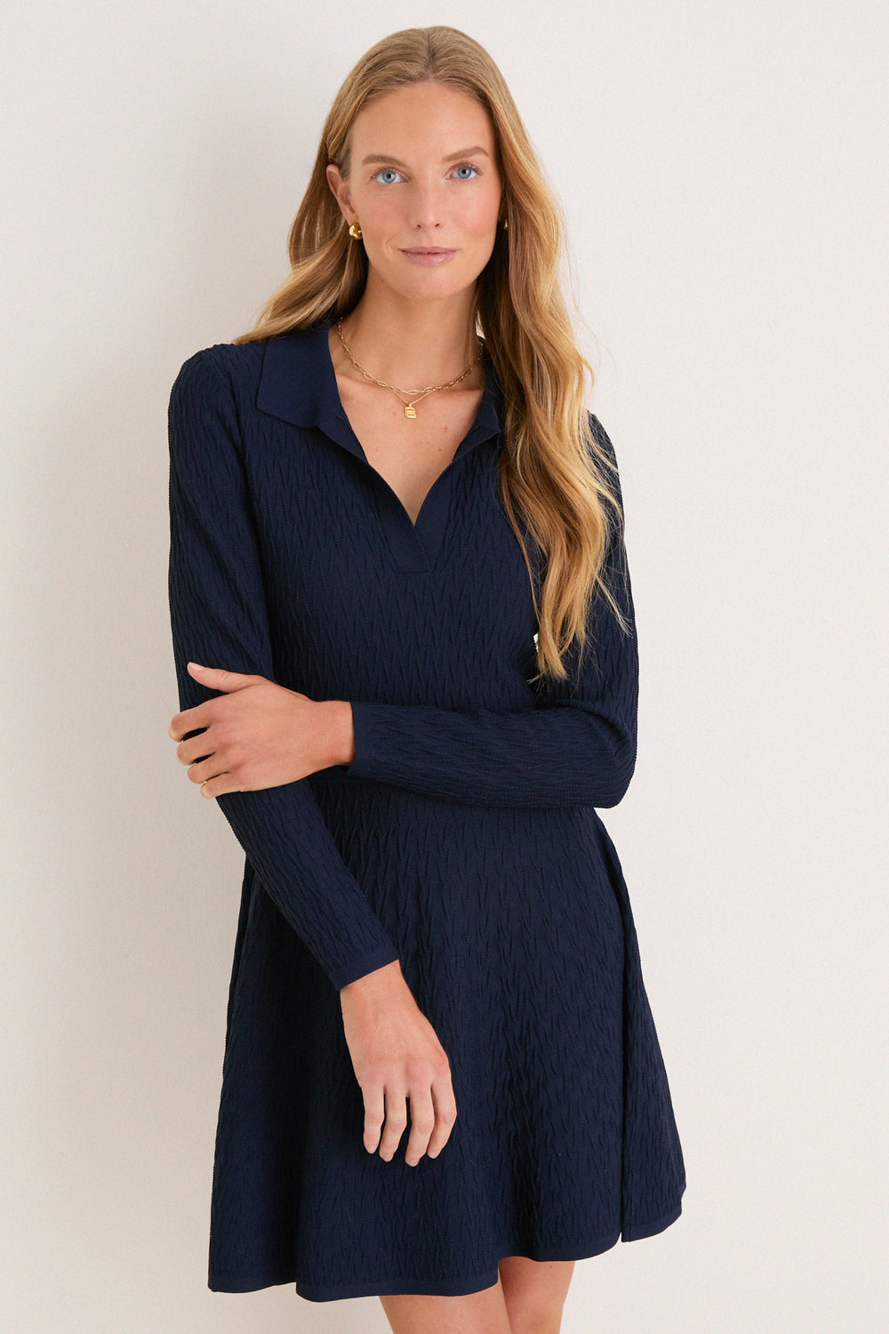 Tuckernuck Navy Knit Jeanine Polo Dress Navy / XXL Tuckernuck Navy Knit Jeanine Polo Dress Navy / XXL