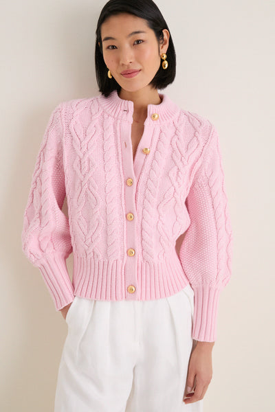 Pink Salt Cotton Colette Cardigan | Tuckernuck