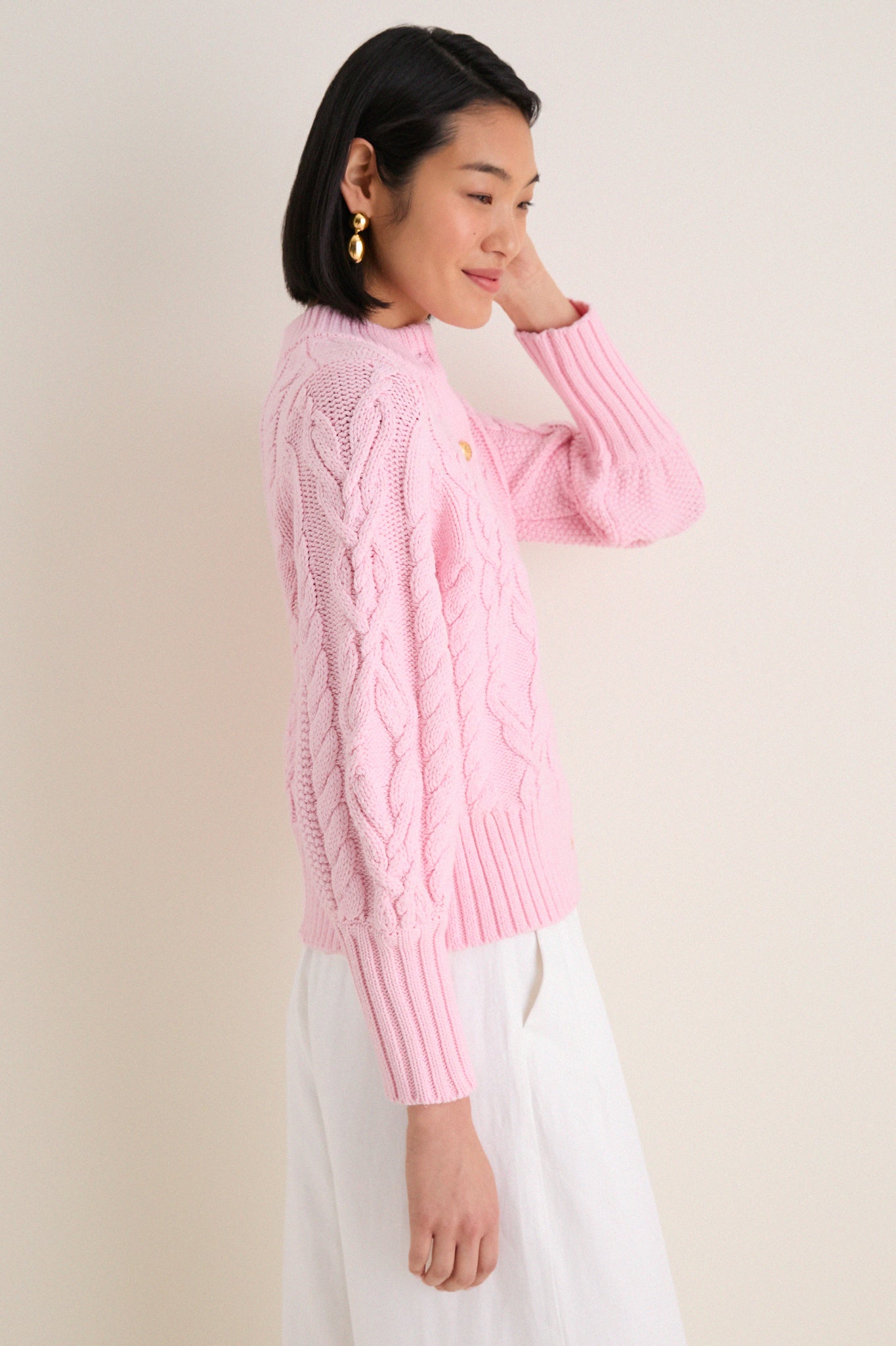 Pink Salt Cotton Colette Cardigan | Tuckernuck