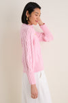Pink Salt Cotton Colette Cardigan