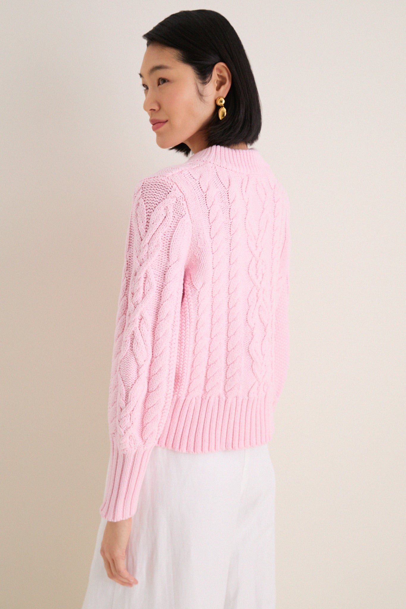 Pink Salt Cotton Colette Cardigan