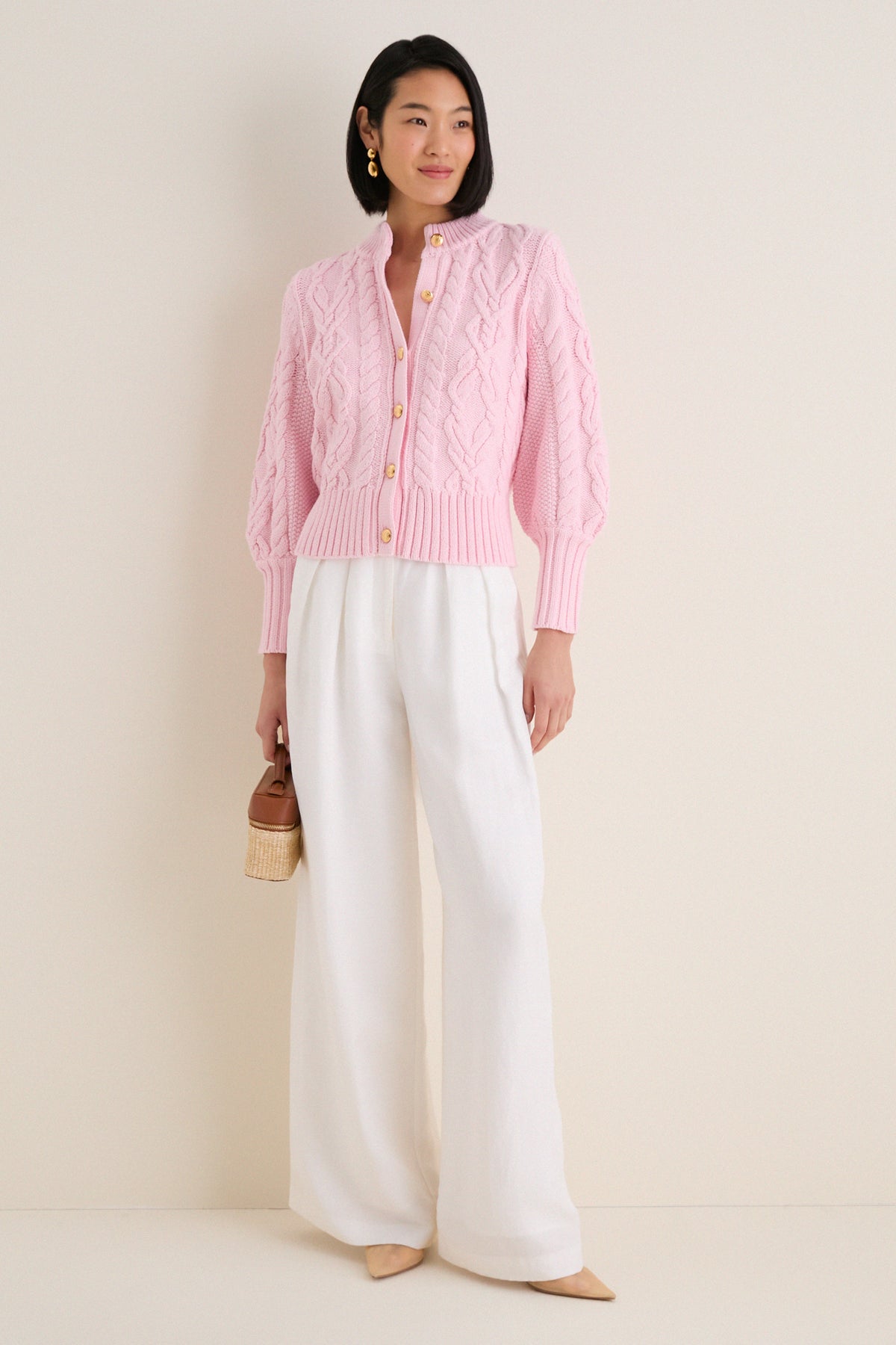 Pink Salt Cotton Colette Cardigan