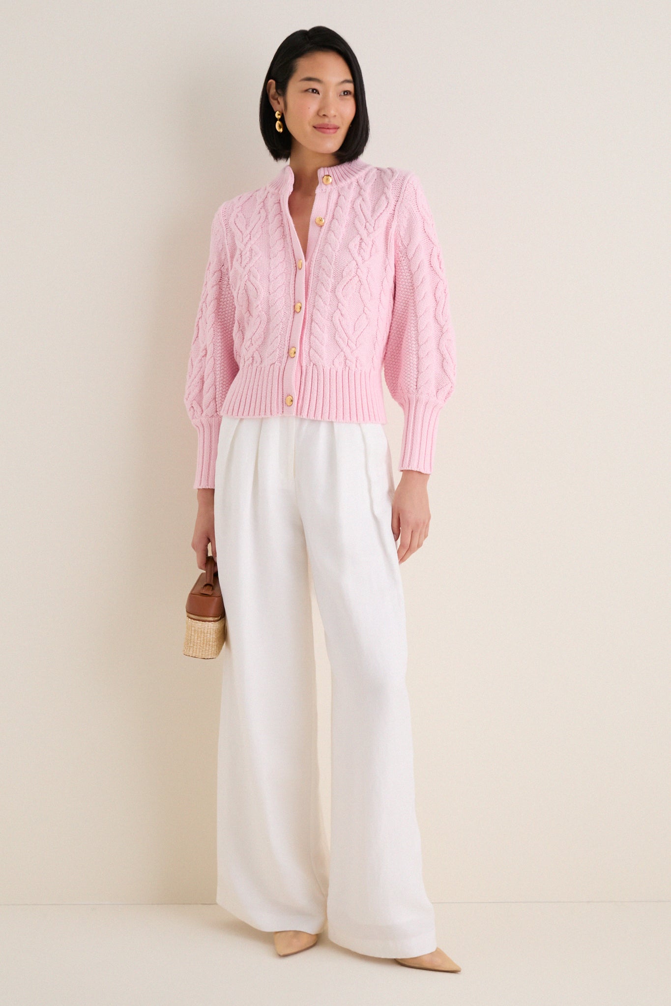 Pink Salt Cotton Colette Cardigan