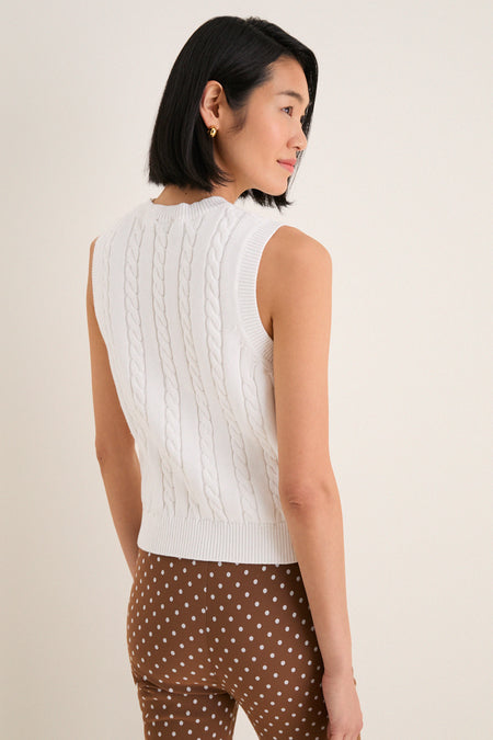 Ivory Cotton Cable Dory Shell