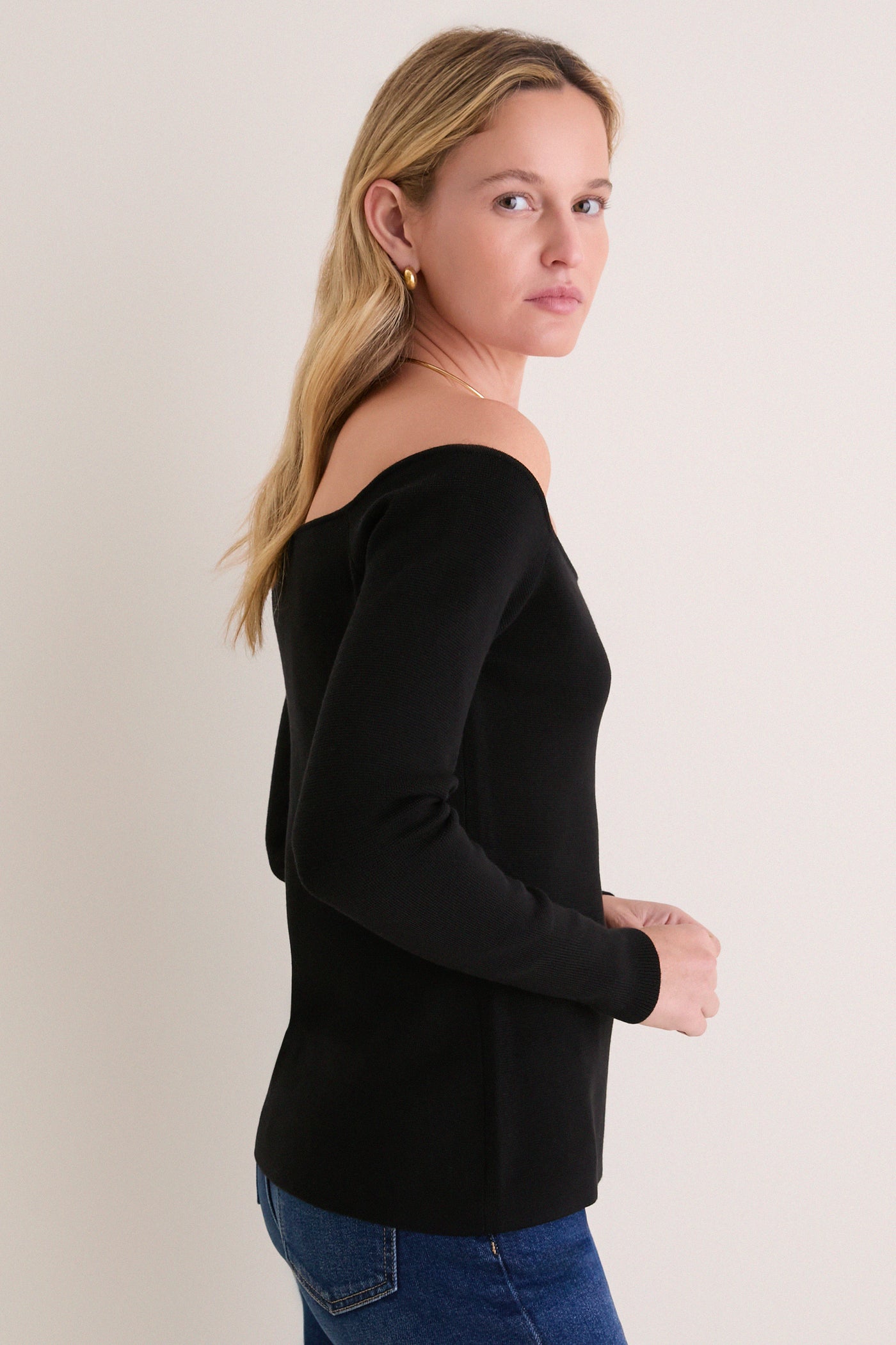 Noir Off-the-Shoulder Dupree Sweater