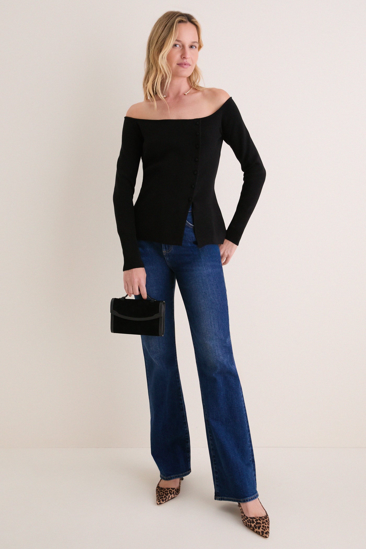 Noir Off-the-Shoulder Dupree Sweater