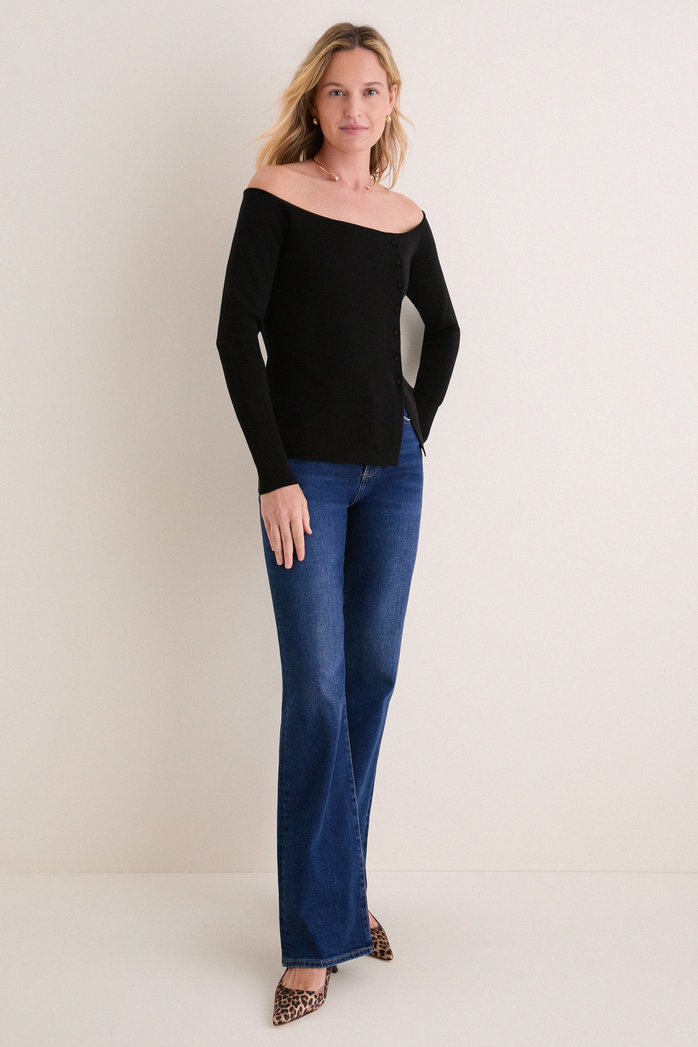 Noir Off-the-Shoulder Dupree Sweater