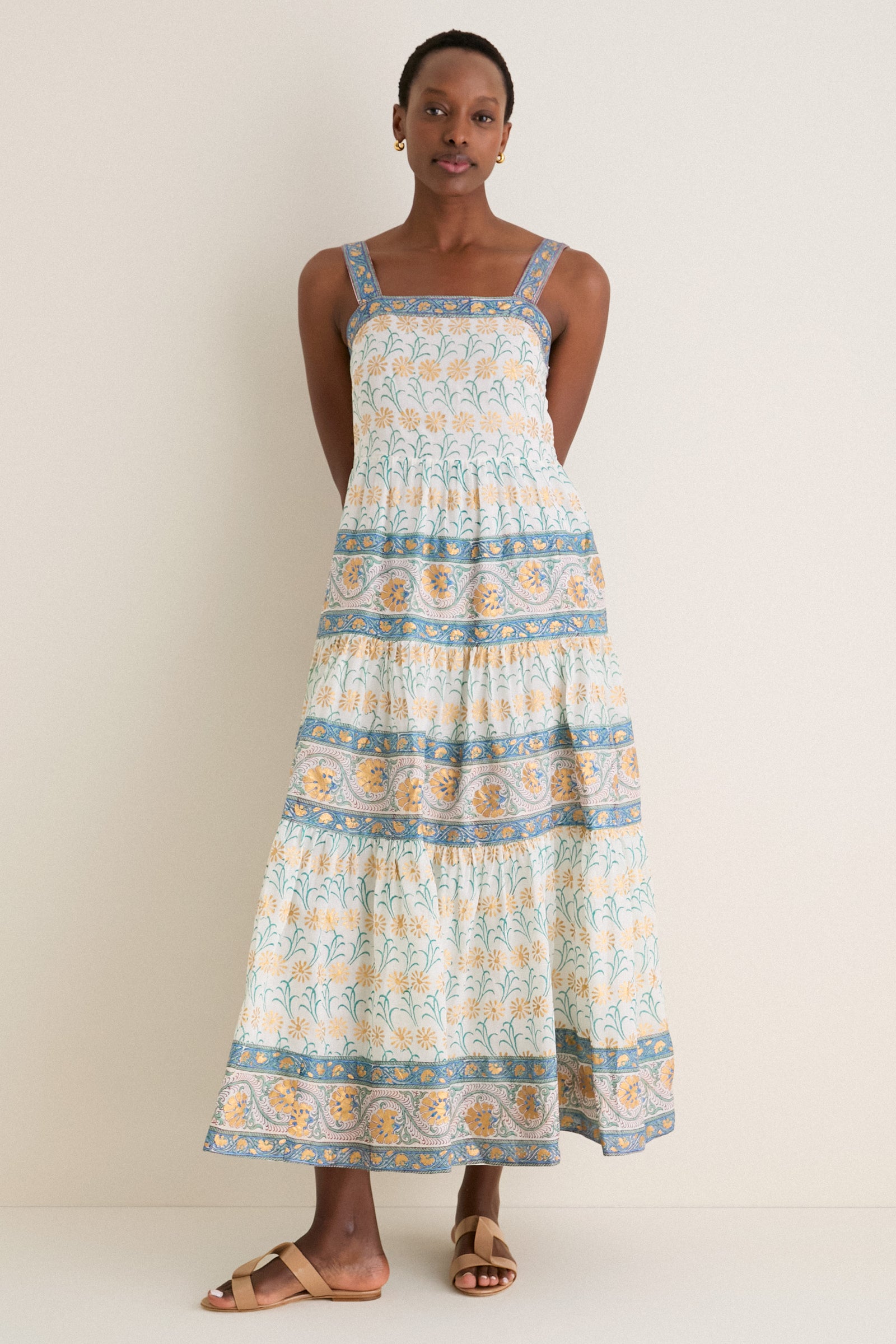 Geneva Green Strappy Maxi Dress