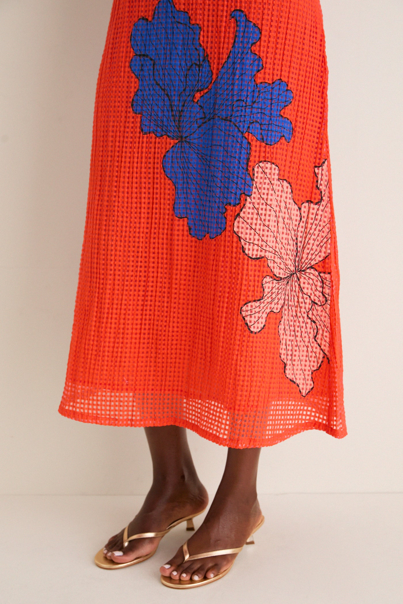 Bora Bora Red Short Sleeve Shift Maxi Dress