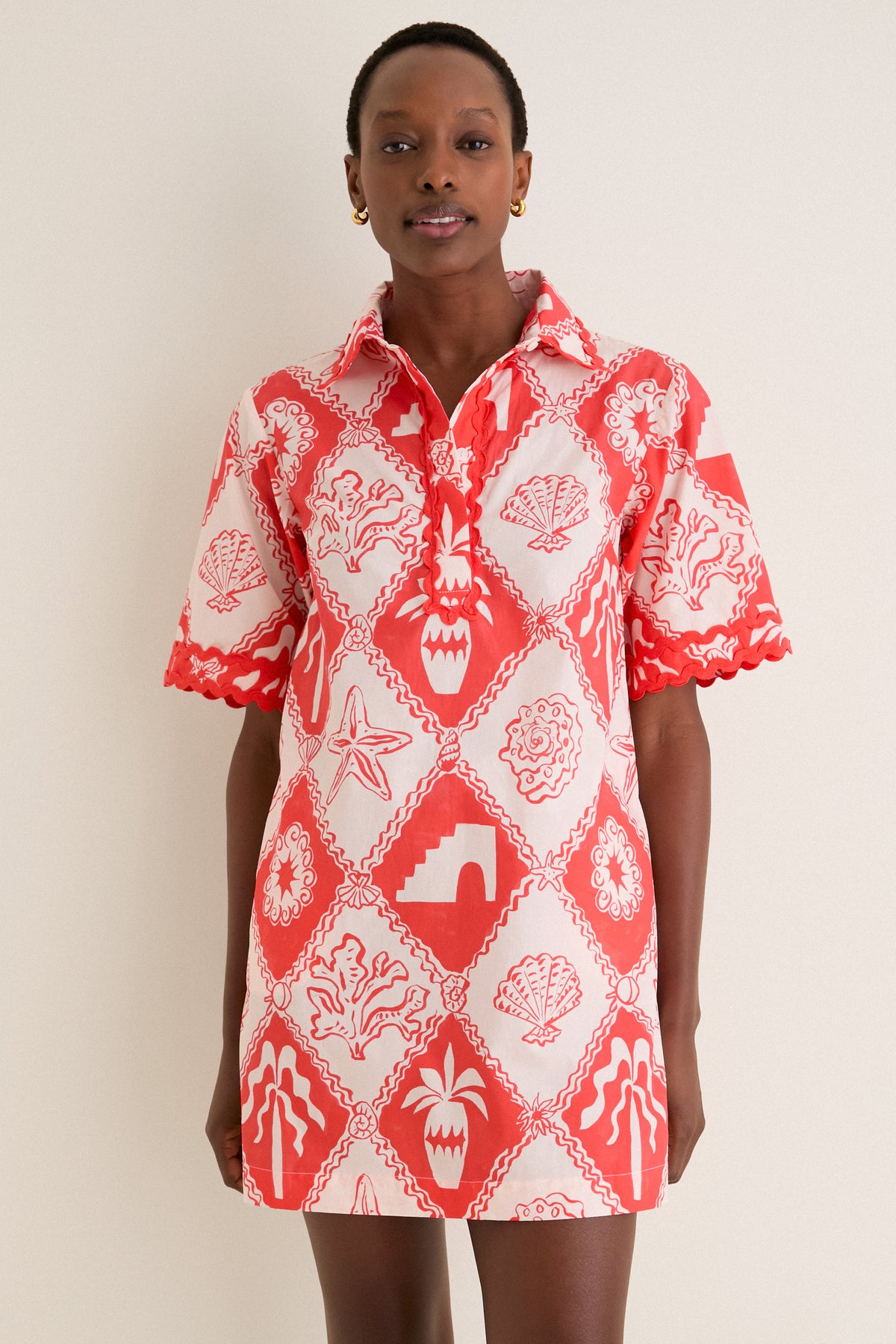 mini red shirt dress Chaser Carlo Mini Dress