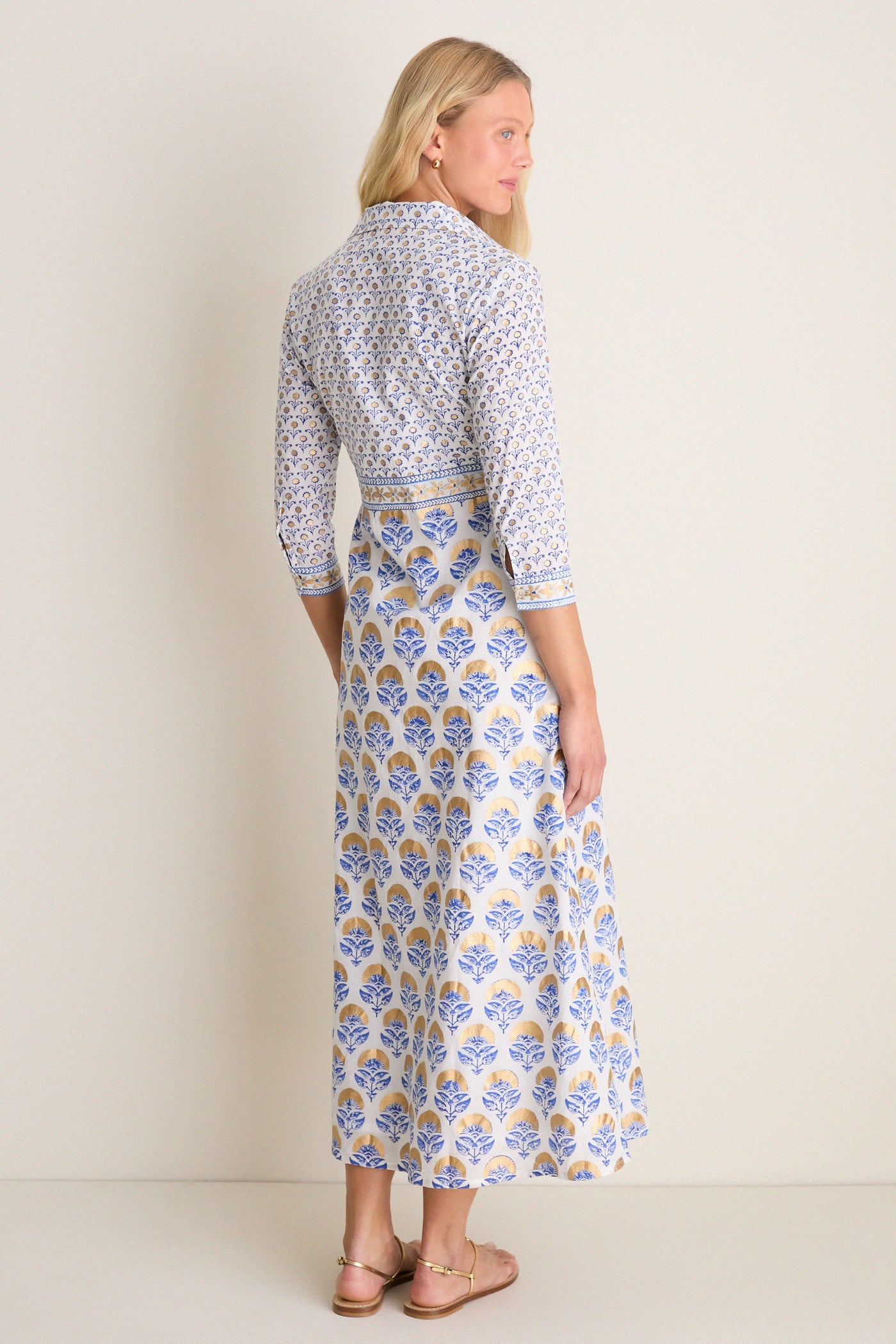 Arbor Blue Maxi Shirt Dress
