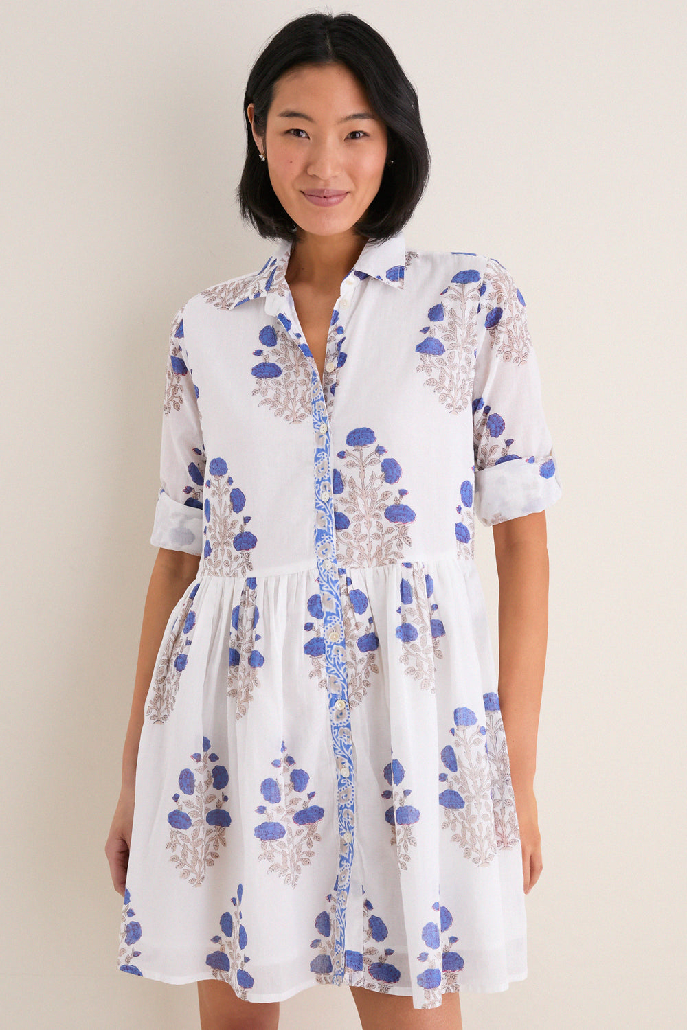 oliphant long sleeve dress Laguna Blue Long Sleeve Mini Shirt Dress