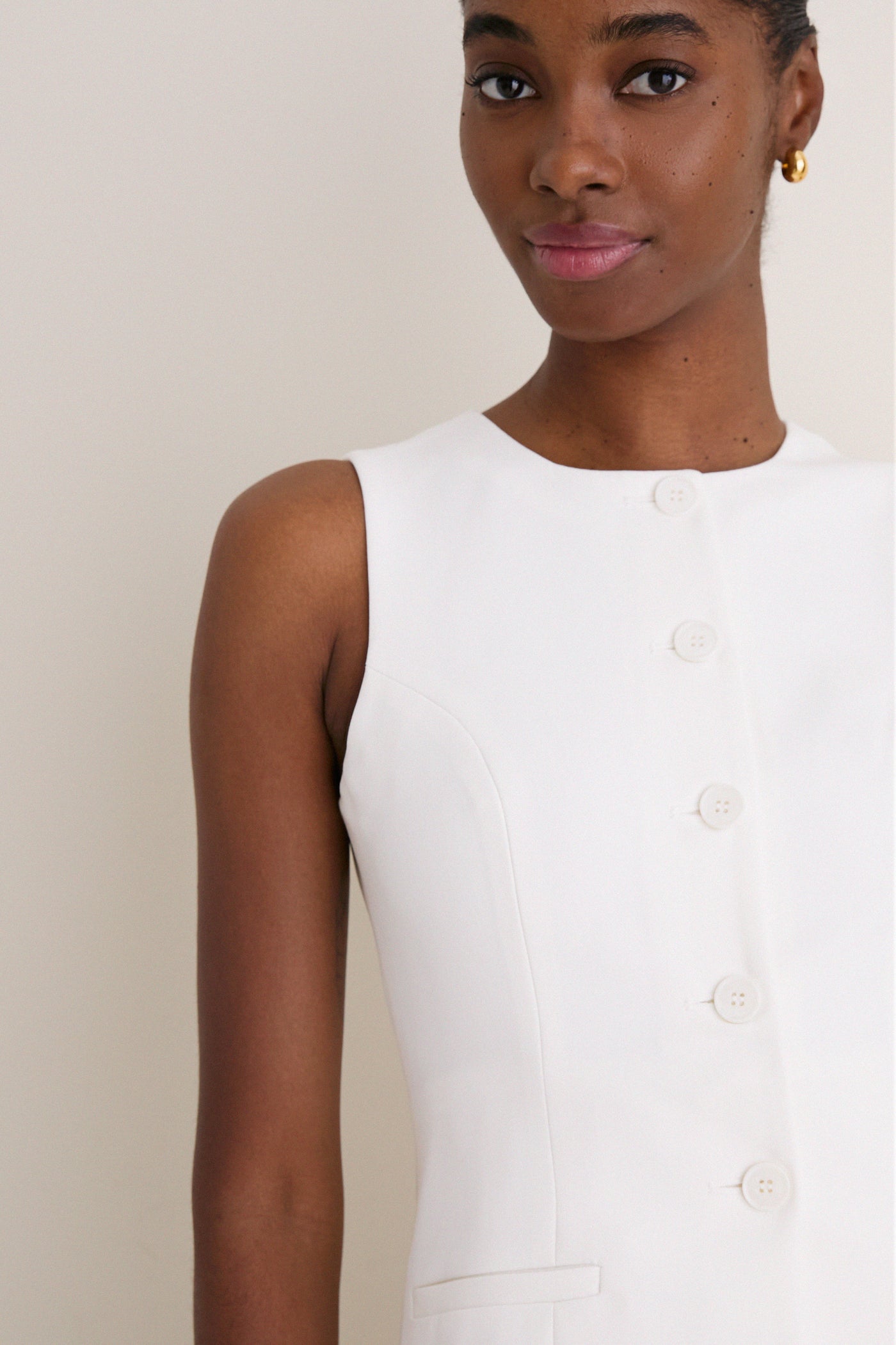 white vest dress Fairfield Dress, in Seasalt, Size: XS Back waist tie Anabelle Midi Dress