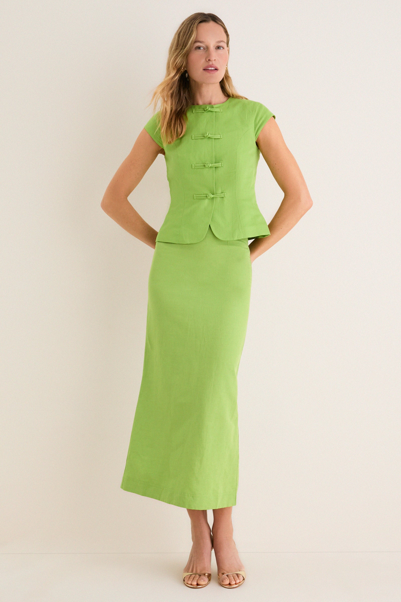 Apple Connie Linen Mix Top