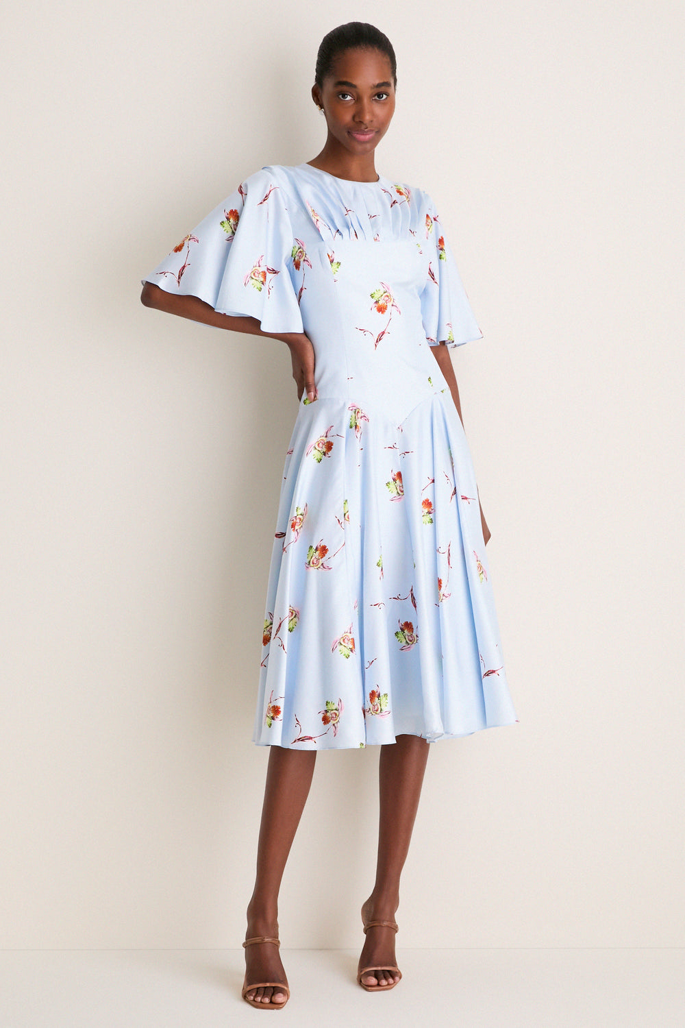 emilia wickstead dress Blue Lily Orchid Risabelle Dress