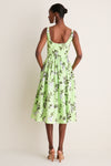 Green and Lilac Lillies Eglantine Dress