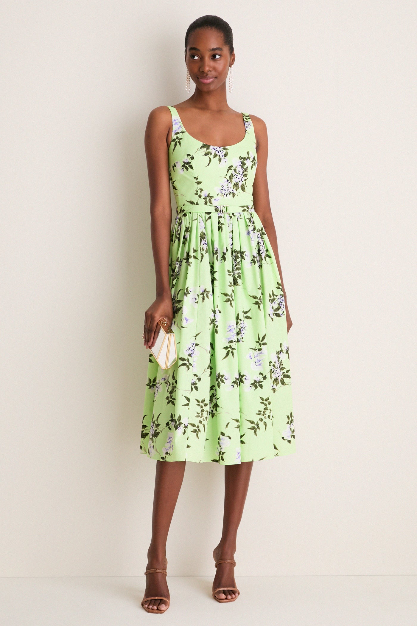 Green and Lilac Lillies Eglantine Dress | Emilia Wickstead Green and Lilac Lillies Eglantine Dress | Emilia Wickstead