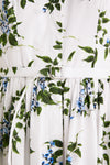 White and Lilac Lillies Norika Dress