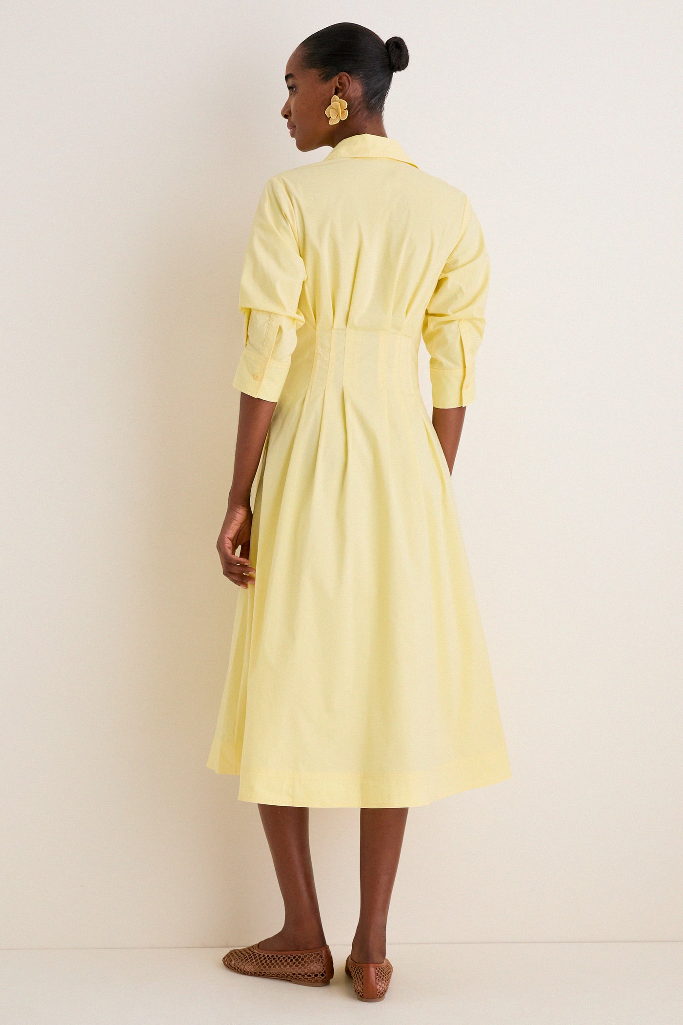 Buttercream Jazz Pintuck Midi Dress | SIMKHAI Buttercream Jazz Pintuck Midi Dress | SIMKHAI