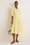 Buttercream Jazz Pintuck Midi Dress