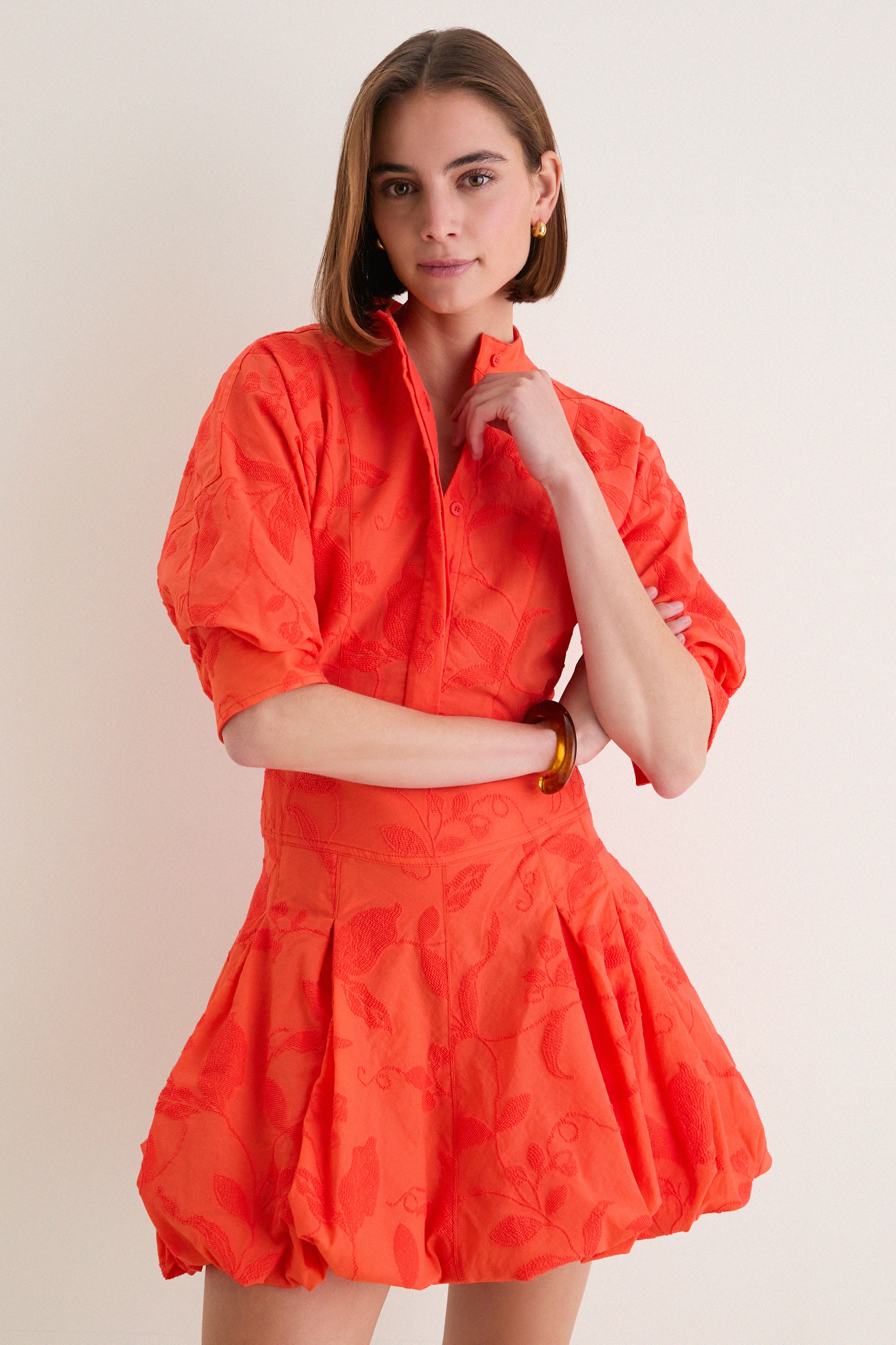 Lobster Jacquard Effie Bubble Mini Dress | SIMKHAI