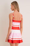 Tulip Stripe Nelly Bustier Mini Dress