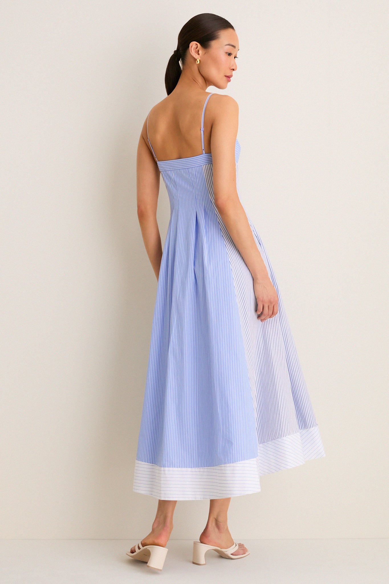 Periwinkle Multi Stripe Chamberlin Midi Dress