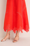 Lobster Ellery Embroidered Bustier Midi Dress