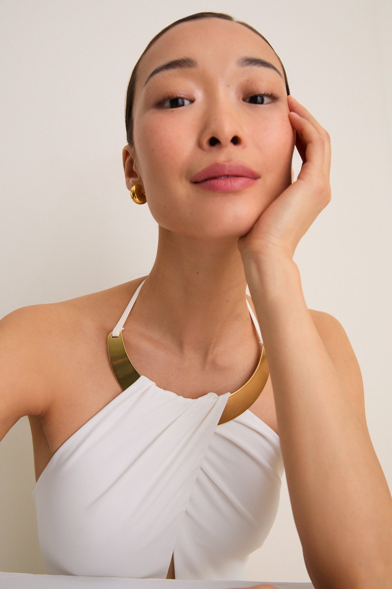 Ivory Bindi Draped One Piece