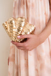 Gold Venus Shell Clutch