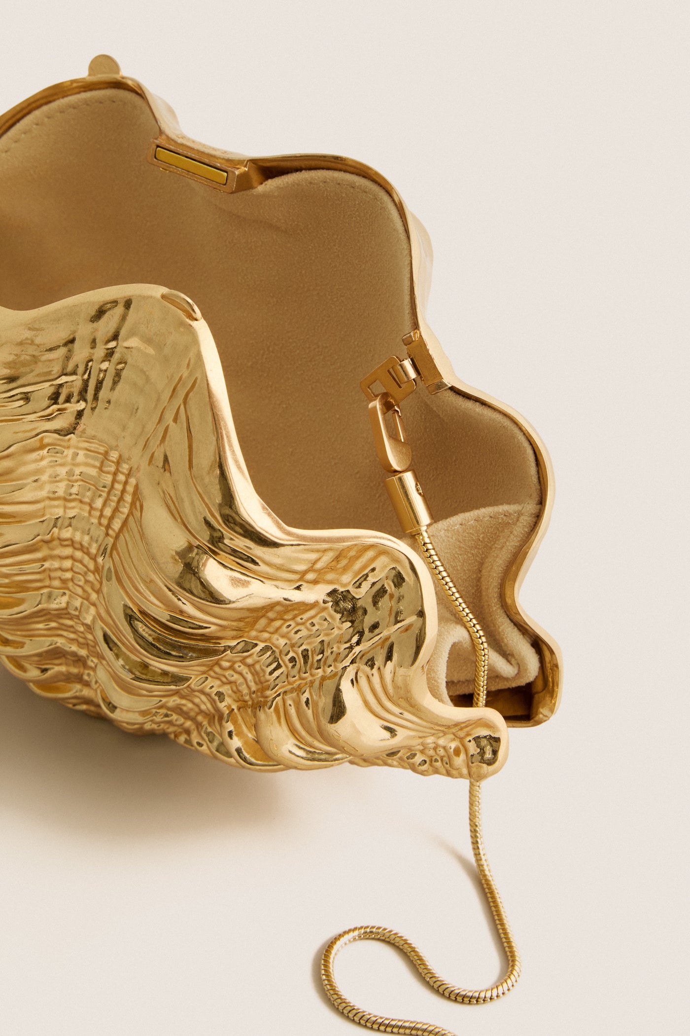 Gold Venus Shell Clutch