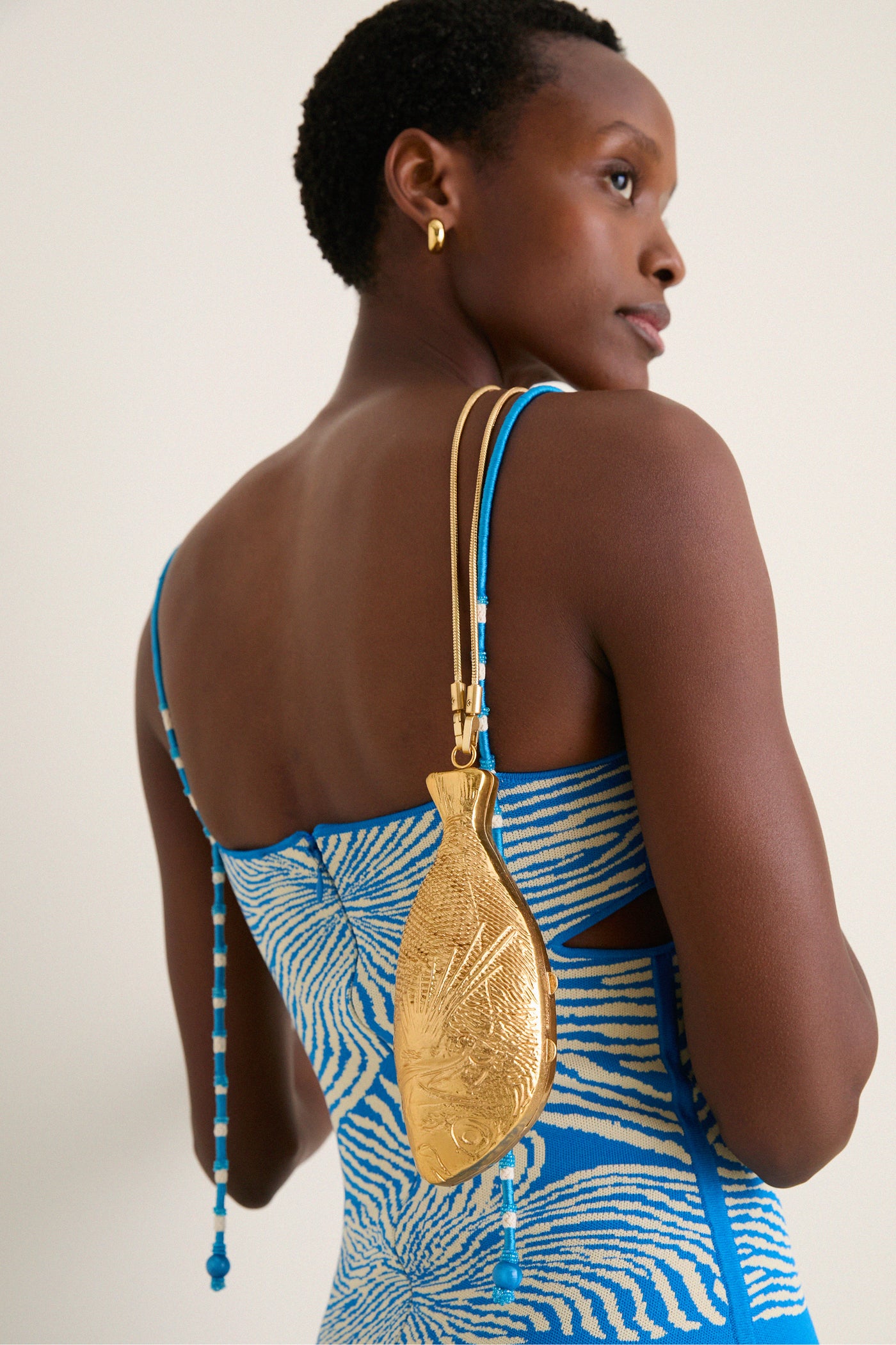Gold Splash Metal Clutch