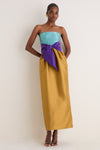 Ochre Structured Maxi Dress