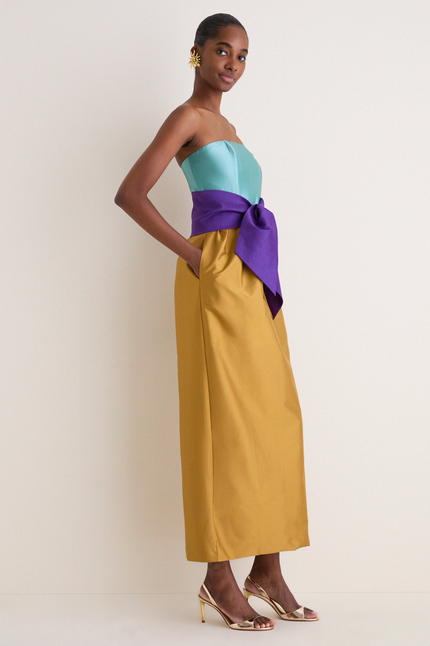 Ochre Structured Maxi Dress Ochre Structured Maxi Dress