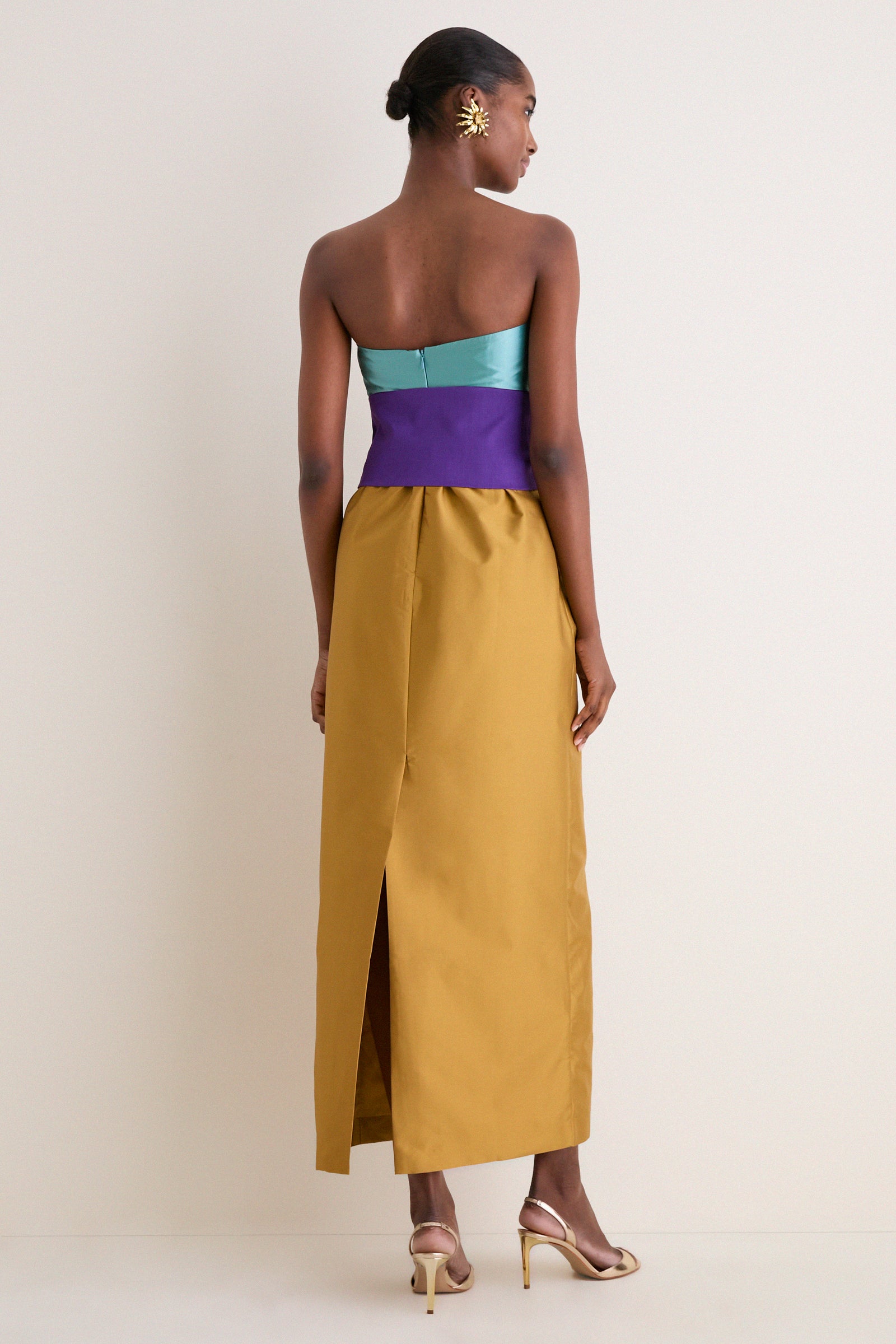 Ochre Structured Maxi Dress