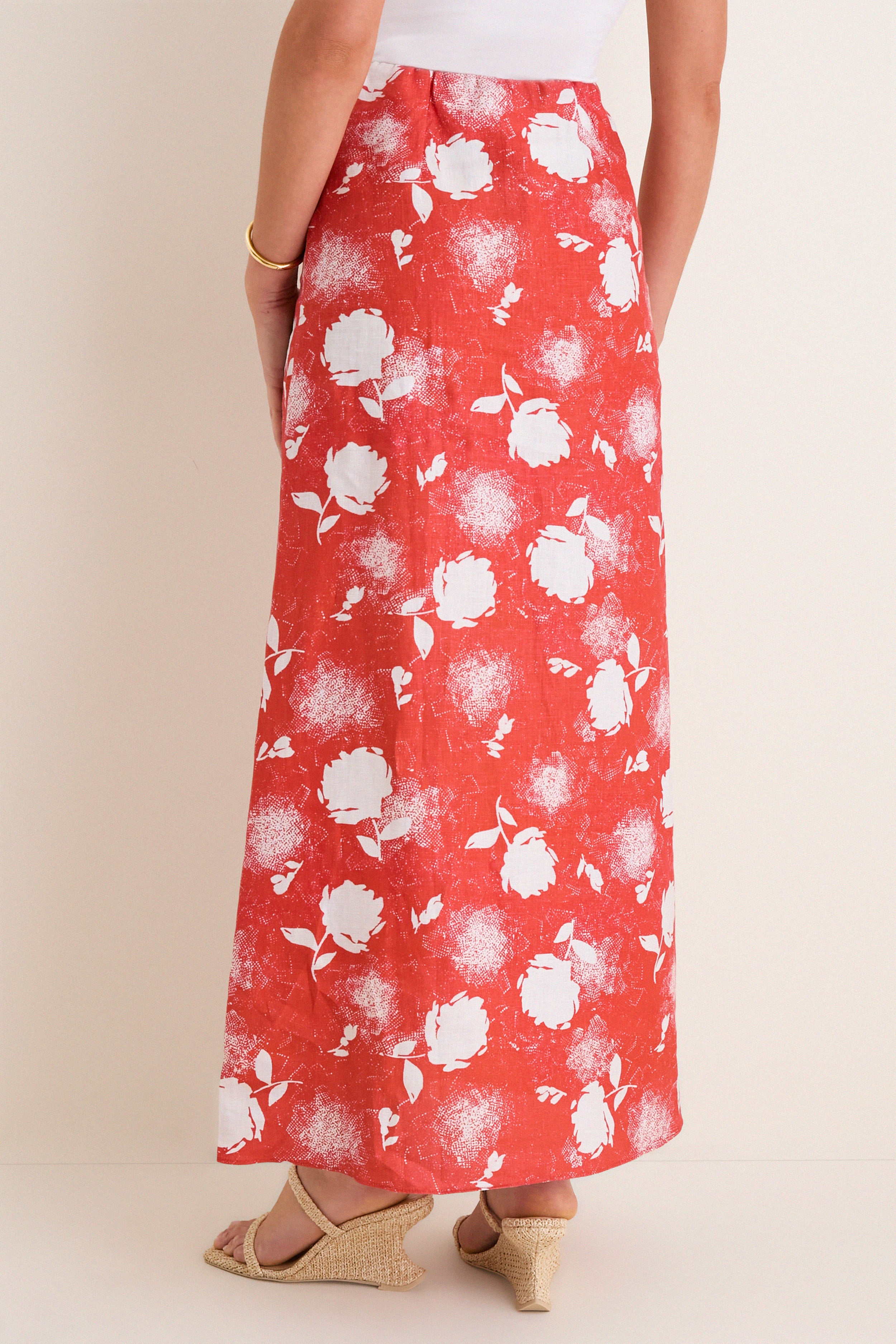 Sunrose Rosso Martina Maxi Skirt