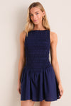 Vintage Navy Martina Mini Dress